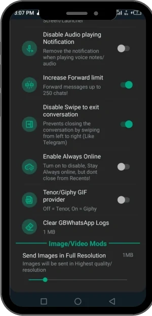 GB WhatsApp Disable Forwarded Tag Feature